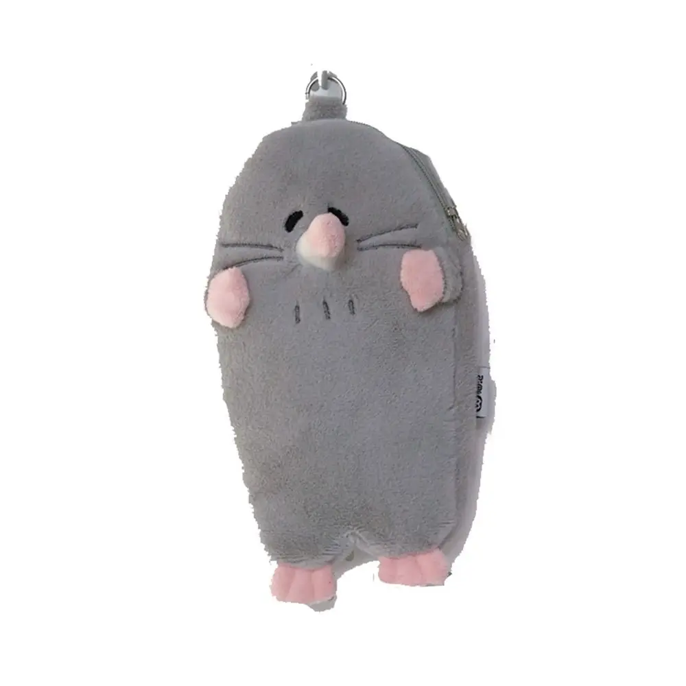 Durable 3D Mole Pencil Case Plush Cute Stationery Storage Bag Cartoon Large Capacity Stationery Case Middle School Student