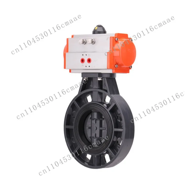 Motorized UPVC Butterfly Valve with Pneumatic Actuator Wafer Type EPDM O-Ring High Temperature
