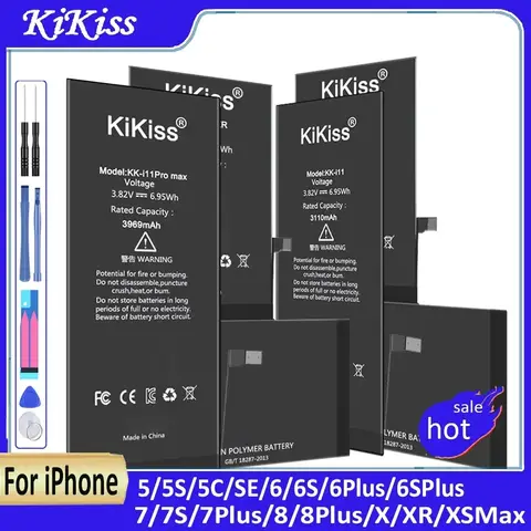 Bateria o dużej pojemności do iPhone'a 6S 6 7 8 Plus 6Plus do iPhone'a X SE 5S 5C 5 XR XS Max Bateria zastępcza do iPhone'a 6S iPhone7