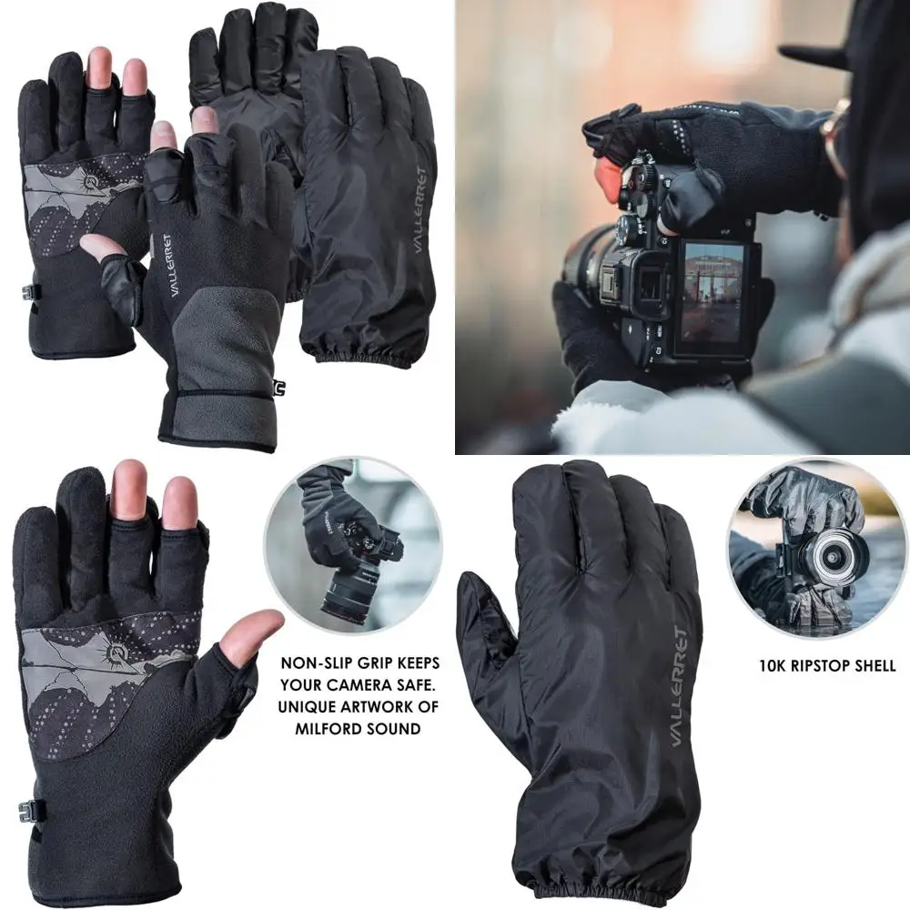 

Two-in-One Photography Glove, Black and Grey, Versatile for Milford Area Photography Enthusiasts