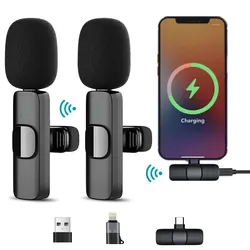 K9 Lapel Mini Wireless Streaming Microphone Lavalier Lapela Microfone Sem Fio For The Iphone Android Mobile Cell Phone PC Vlog