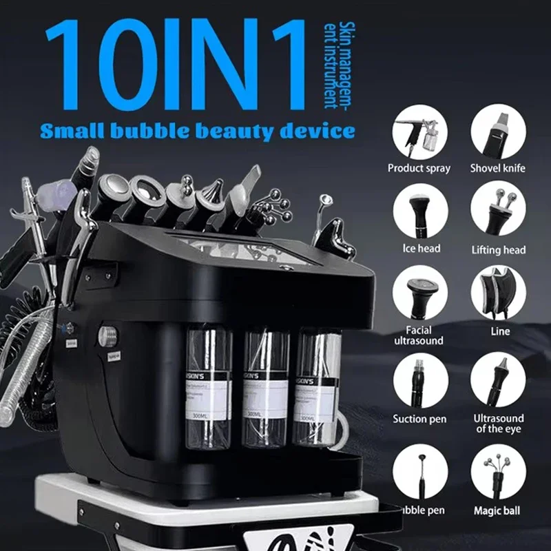 Máquina peladora de microdermoabrasión 10 en 1, máquina peladora de agua de Corea, máquina de dermoabrasión Facial con oxígeno hidroeléctrico, máquina H2o2