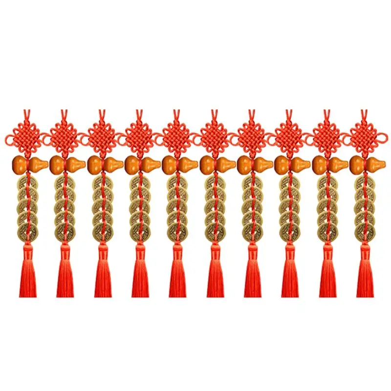 RALCA-Feng Shui Good Luck Tassel Chinese Knot Pendant Chinese Knot Lucky Charm Suitable For Car Bag Office And Other Scenes