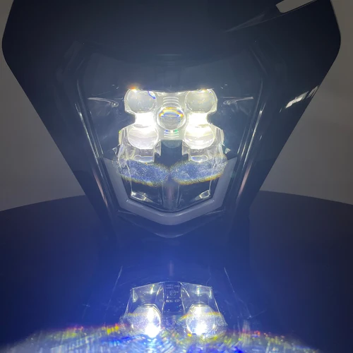 Imagen 2 del producto Placa de faro LED para motocicleta KTM EXC XC SX MX XC 125 250 300 450 Supermoto Enduro faros universales para moto de cross