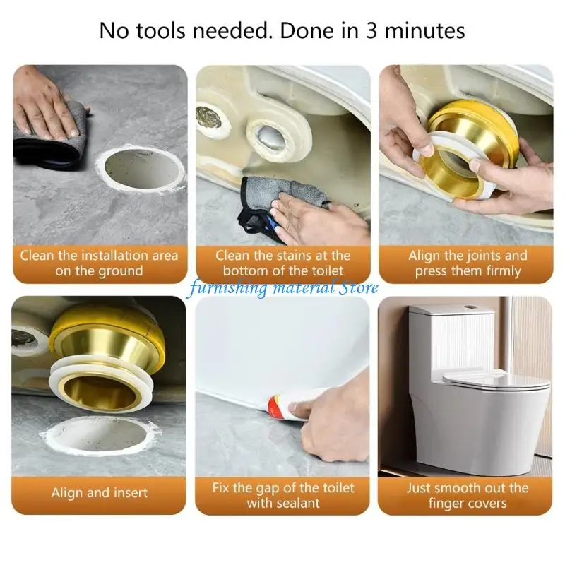 Y5GD Toilet Bowl Seal Sealing Rings Universals Toilet Bowl Gasket Leakproof Flange Rings Bathroom Accessories Enduring