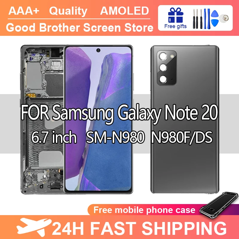 Super Amoled Lcd 6.7'' Display Note 20 For Samsung Galaxy Note20 N980 N980f N981b/ds Lcd Touch Screen Digitizer Repair Parts