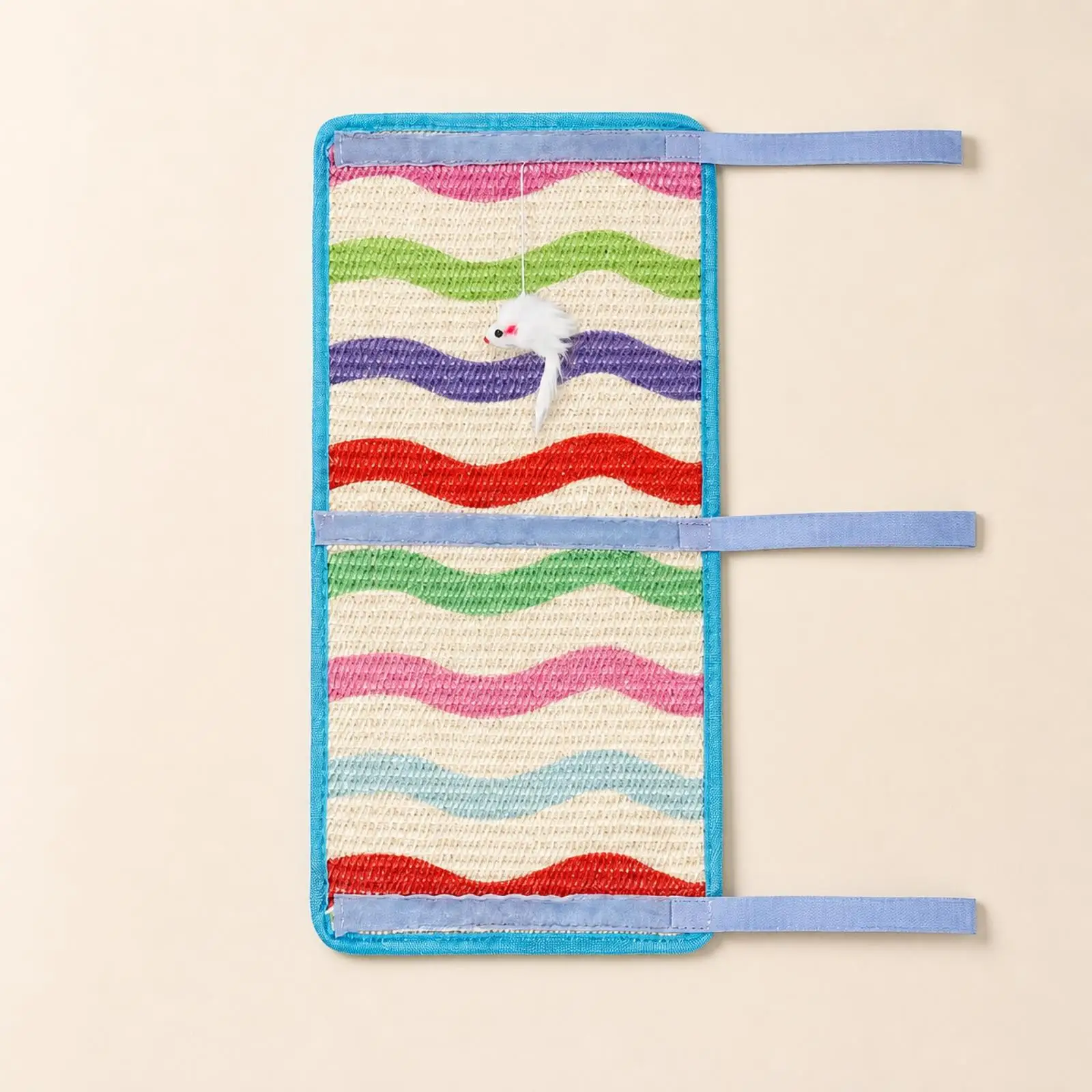 Cat Scratch Post Protector Sleeve Easy to Fasten Sisal Scratch Wrap with Hook-and-Loop Straps Pet Accessory Space-Saving