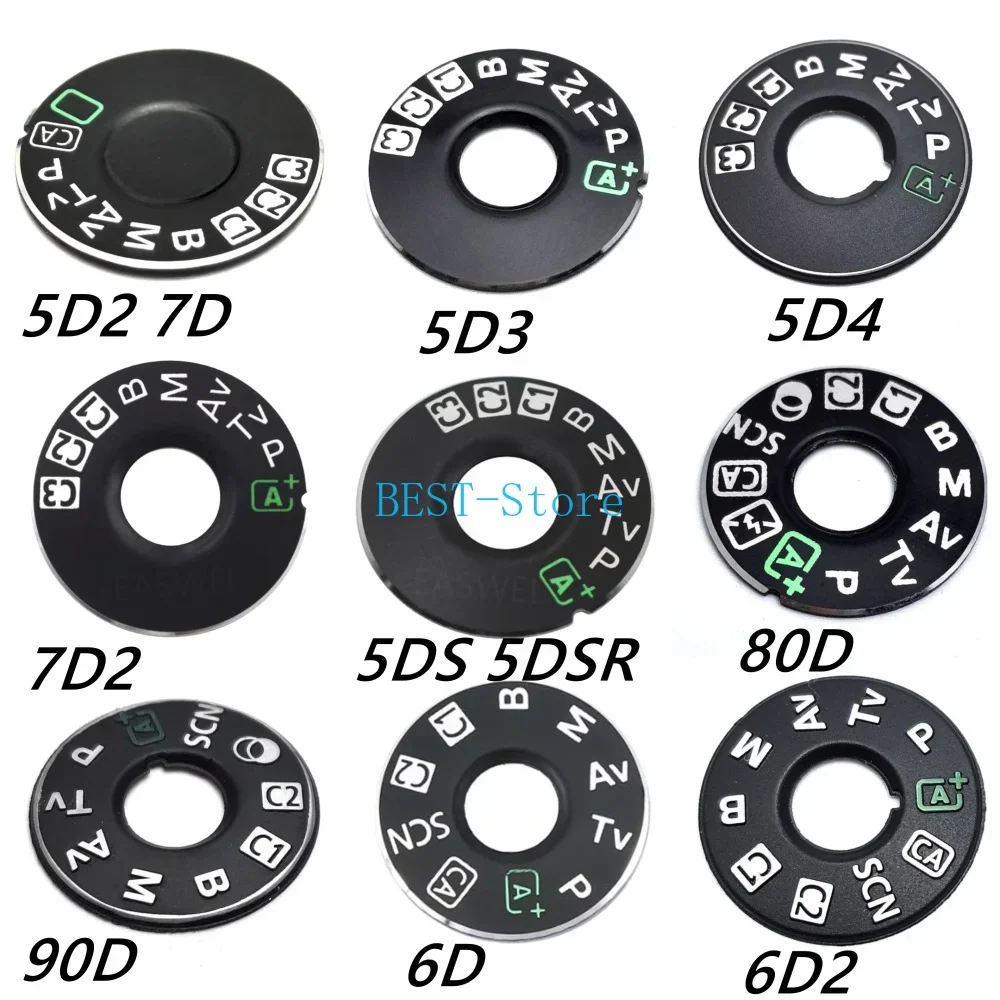 New For Canon EOS 5D2 7D 6D 6D2 5DS 5DSR 7D2 5D3 5D4 60D 70D 80D 90D 77D 600D Dial Mode Interface Cap + Tape Camera Accessories