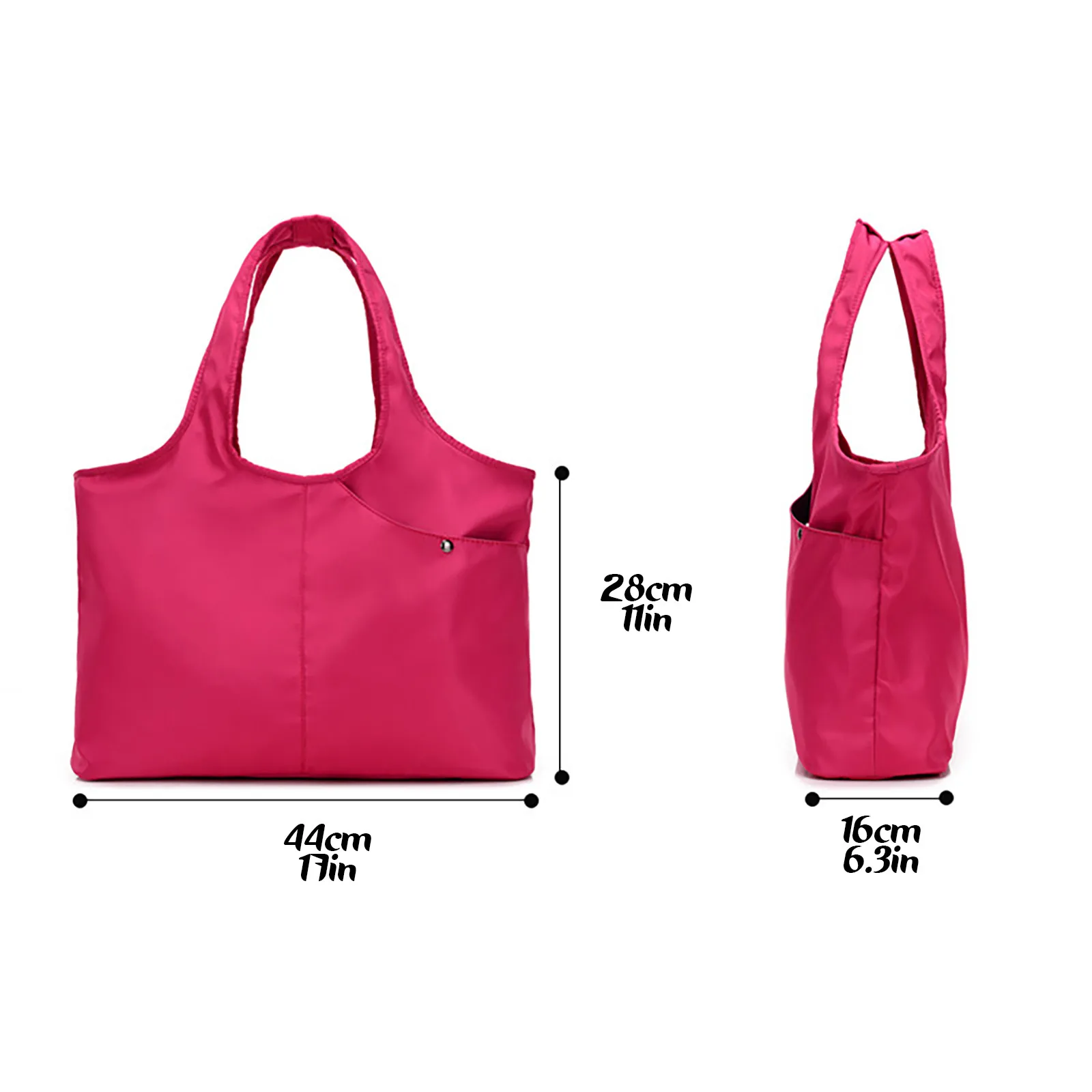 Borsa a tracolla grande Versatile in tessuto di Nylon di grande capacità alla moda da donna in tinta unita per le vacanze e le uscite