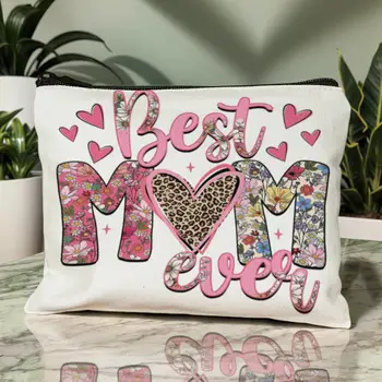 심플하면서도 최고의 엄마 테마의 핑크색 로맨틱 여성용 화장품 파우치, 여행용 메이크업 정리함, 실용적인 수납 가방, 엄마를 위한 선물 12 best sales 메이크업 포에버 - №7