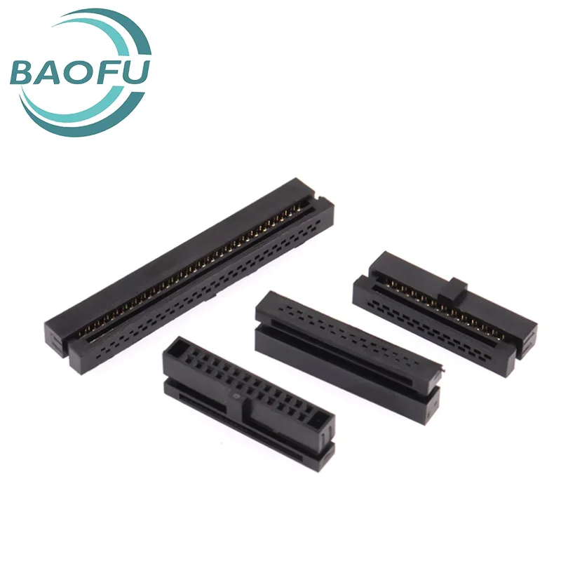 5pcs three piece set FC crimping head IDC connector spacing 1.27mm gray ribbon cable head JTAG plug 6p8p10p16p20p40p