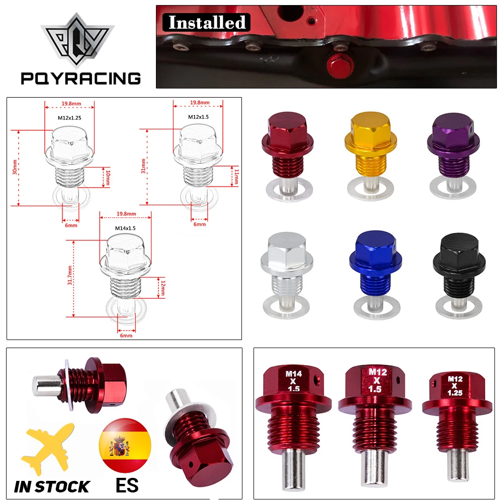 M12x1.5 M12x1.25 M14x1.5 Magnetic Oil Drain Plug / Oil Drain Sump Nut PQY-ODP12125/1215/1415