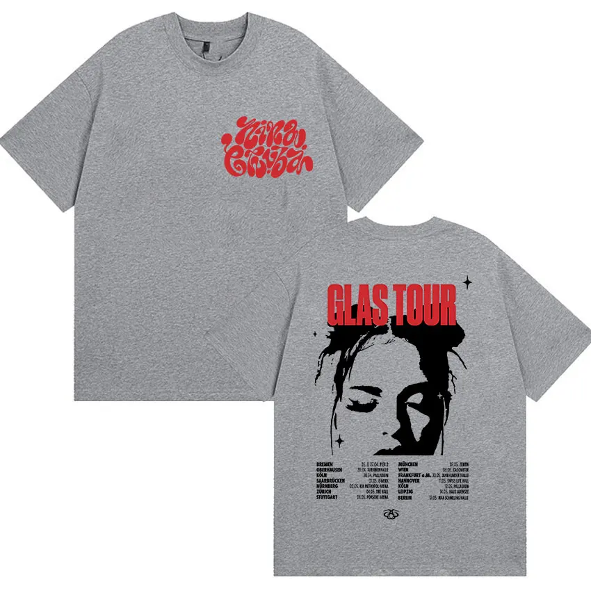 المغني نينا تشوبا جولة 2025 ميرش تي شيرت الرجال النساء ريترو عالية الجودة موضة تي شيرت عادية المتضخم القطن تيز الشارع الشهير #4