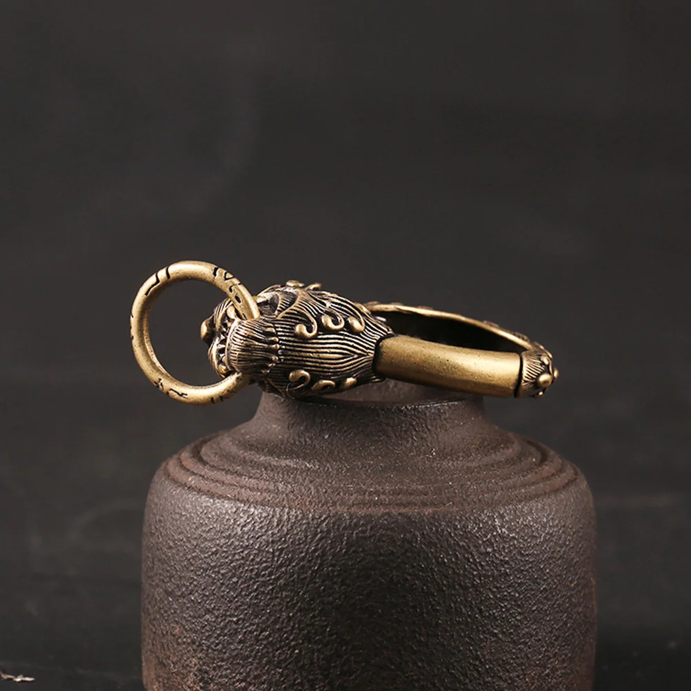 Faucet Keychain Car Chic Ring Creative Pendant Gift Convenient Dragon Design Retro Style Brass Practical Decorative