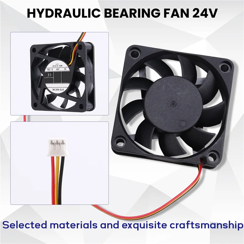 

Модернизированный вентилятор 6015, вентилятор с гидравлическим подшипником, 24 В для творчества K1/K1 Max, охлаждающий вентилятор для 3D-принтера, детали 3D-принтера