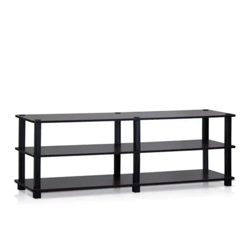 

Furinno Turn-S-Tube No Tools 3-Tier Entertainment TV Stands- Dark Cherry & Black - 15.4 x 47.2 x 11.6 in. tv stand cabinet