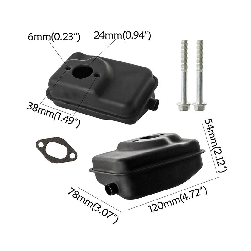 High Performance Exhaust Pipe Muffler Sets Motorcycle Accessories for 2 Stroke 47cc 49cc Bike Pocket Bike Scooter ATV Dirt - Image 2