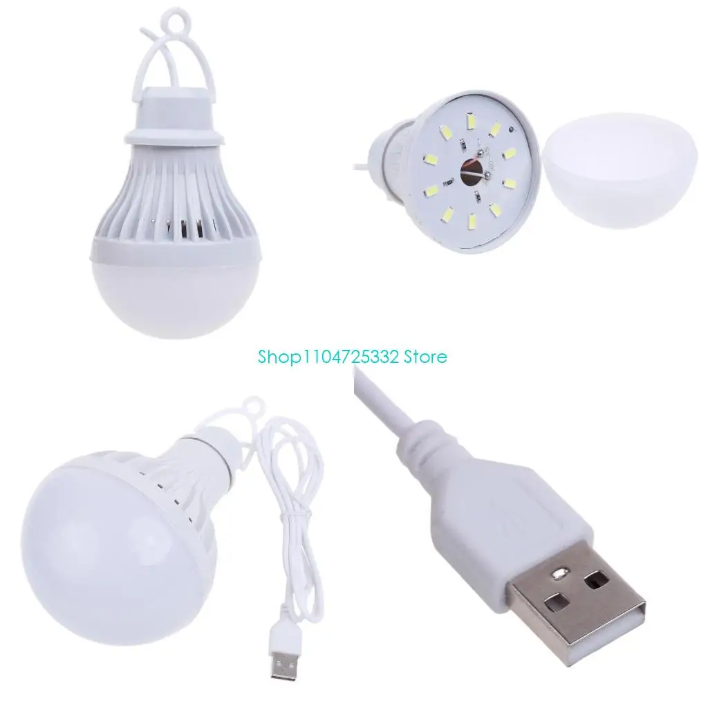 

P5EA Emergency Bulb Light USB LED Lamp BBQ Lantern Portable Hook Up Camping Bulbs for Hiking Fishing Car Truck Fishing Boat