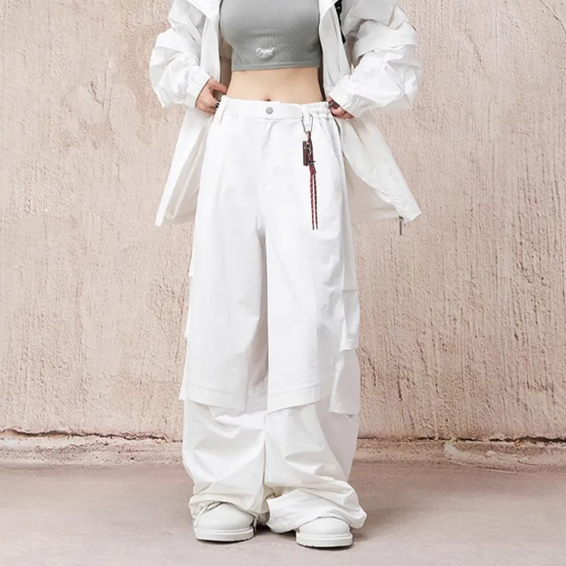 OR FL Fun Stars Pendant Baggy Staraight 100 Cotton Women Cargo Trousers Trendy Brand Deconstruction  Slacks Women's Y2k Pants