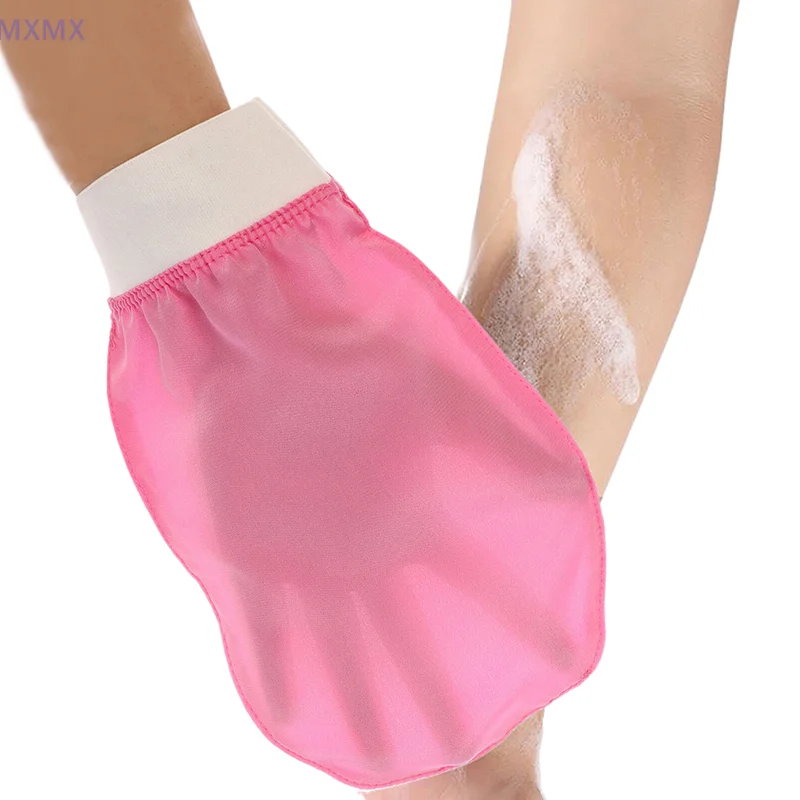 Rayon Exfoliating Face Wash Beauty Towel Soft Exfoliating Skin Bath Scrub Silk Bath Face Wash Gloves