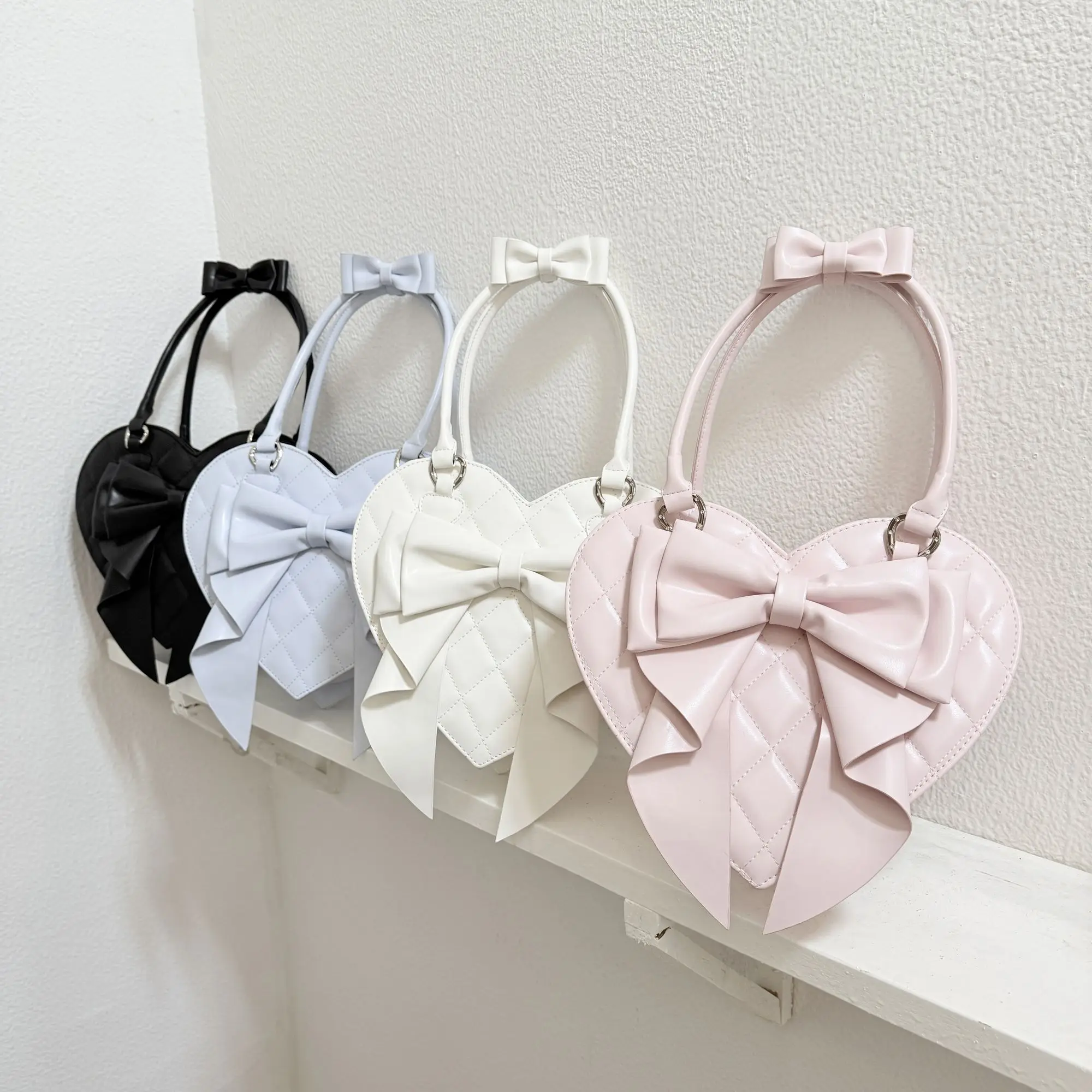 Original Bow Love Bag Sweet Handbag Multi-function Sweet Cool Bags for Woman Lolita Daily/travel Bag