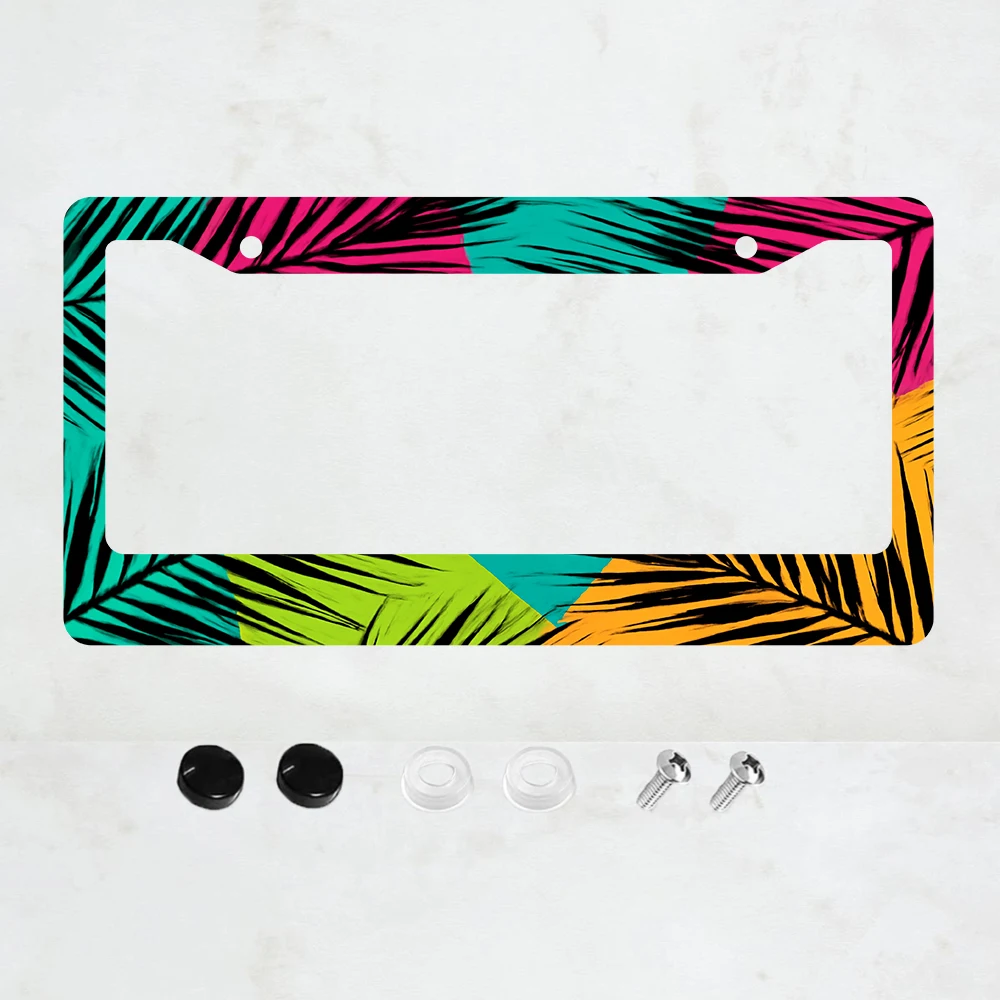 

1PC 2-Hole License Plate Frame, Aluminum, 6x12 Inches, with Screws, US Canada Mexico Standard Size, Retro Fun Car Decor