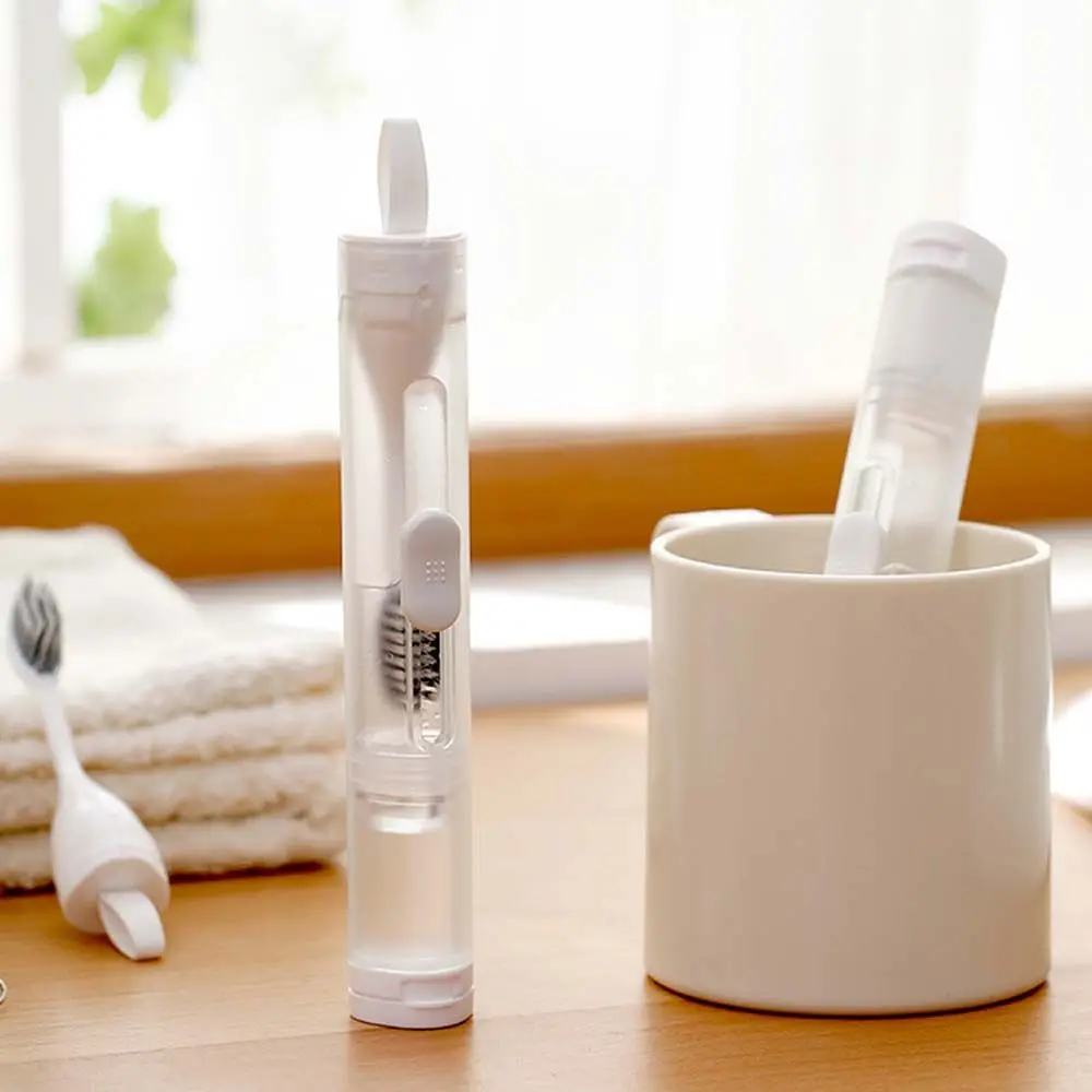 

Portable Travel Camping Soft Bristle Plastic Business Trip Tooth Clean Tools Boxed Toothbrush Toothbrush Set Folding Toothbrush