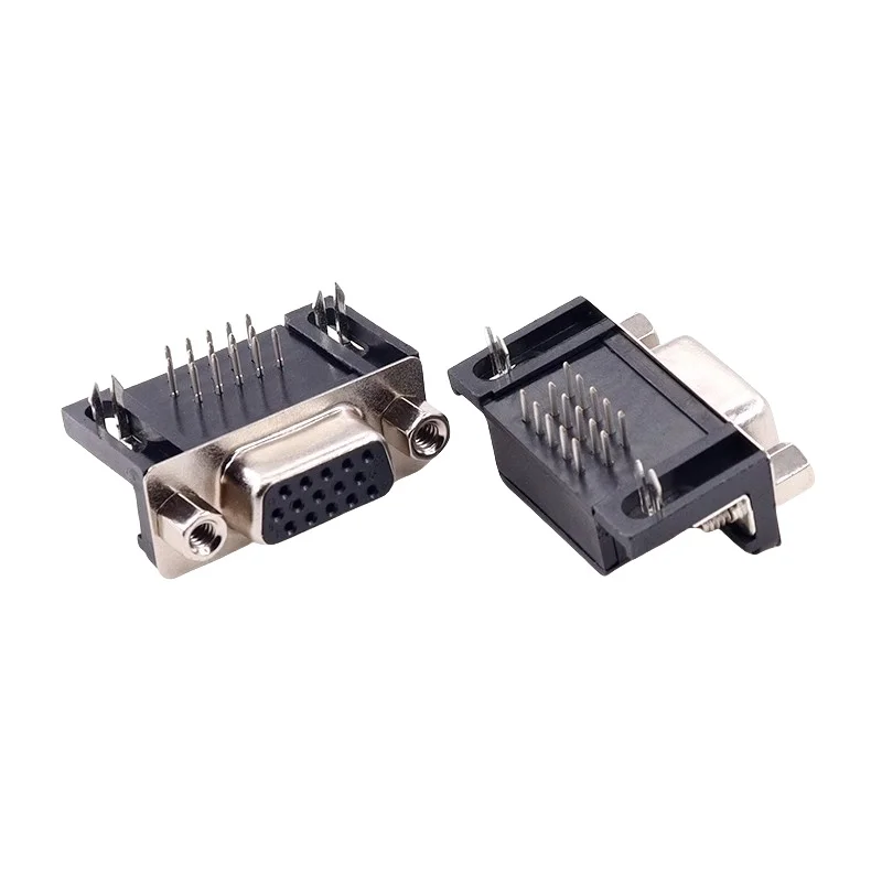 20PCS DR9/15/25/37 DB Male/Female Head Solder Board Plug in Plate 90 Degree Bent Foot/Pin Serial VGA Socket