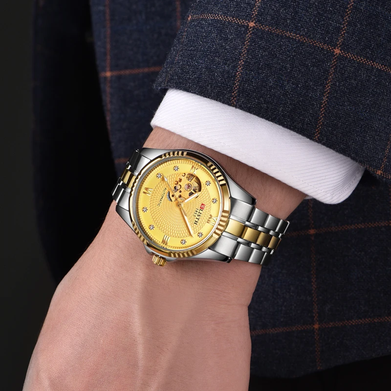 Reloj Hombre New Business Watch Men's Mechanical Wristwatches Waterproof Valentine Male Watches Relogio Masculino
