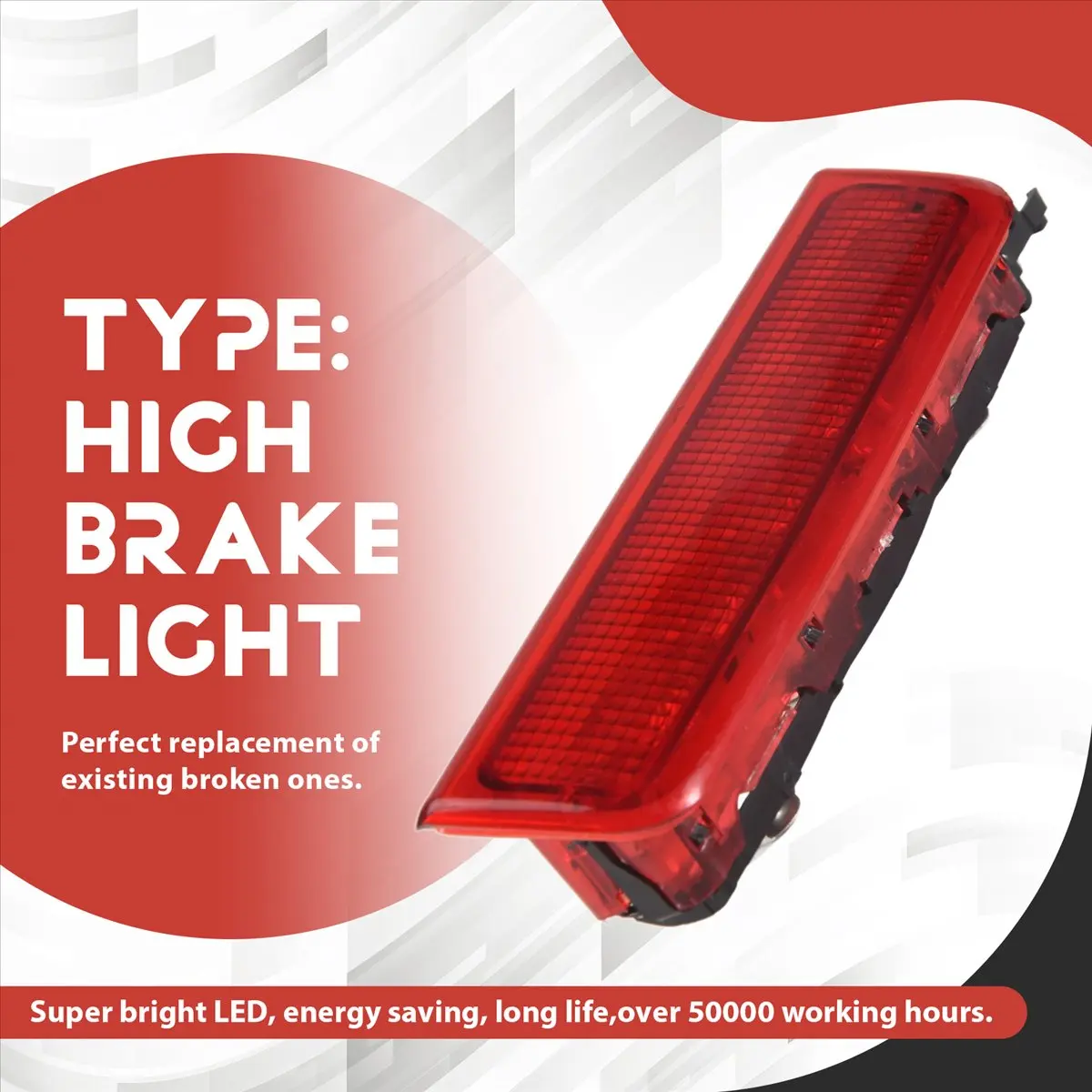Efficient- High Level Brake Light Stop Lamp Third Brake Light Tail Light Rear Signal Light for Caddy III 2004-2013