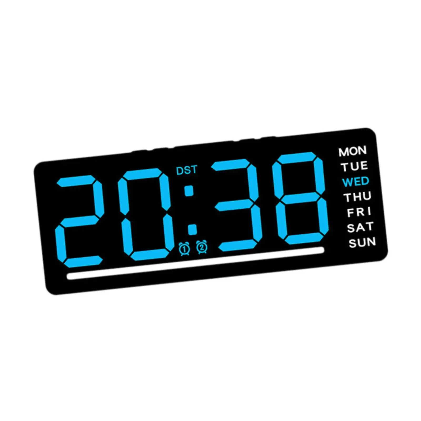 Desk Clock Digital LED Easy to Read Dual Alarm Modern Table Clock with Date Week for Living Room Bedroom