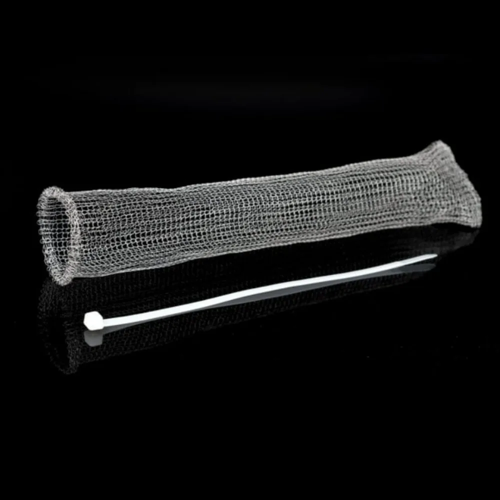 

12Pcs/Set Stainless Steel Drain Hose Lint Traps Mesh with Cable Ties Lint Catcher Easy Installation Multifunctional