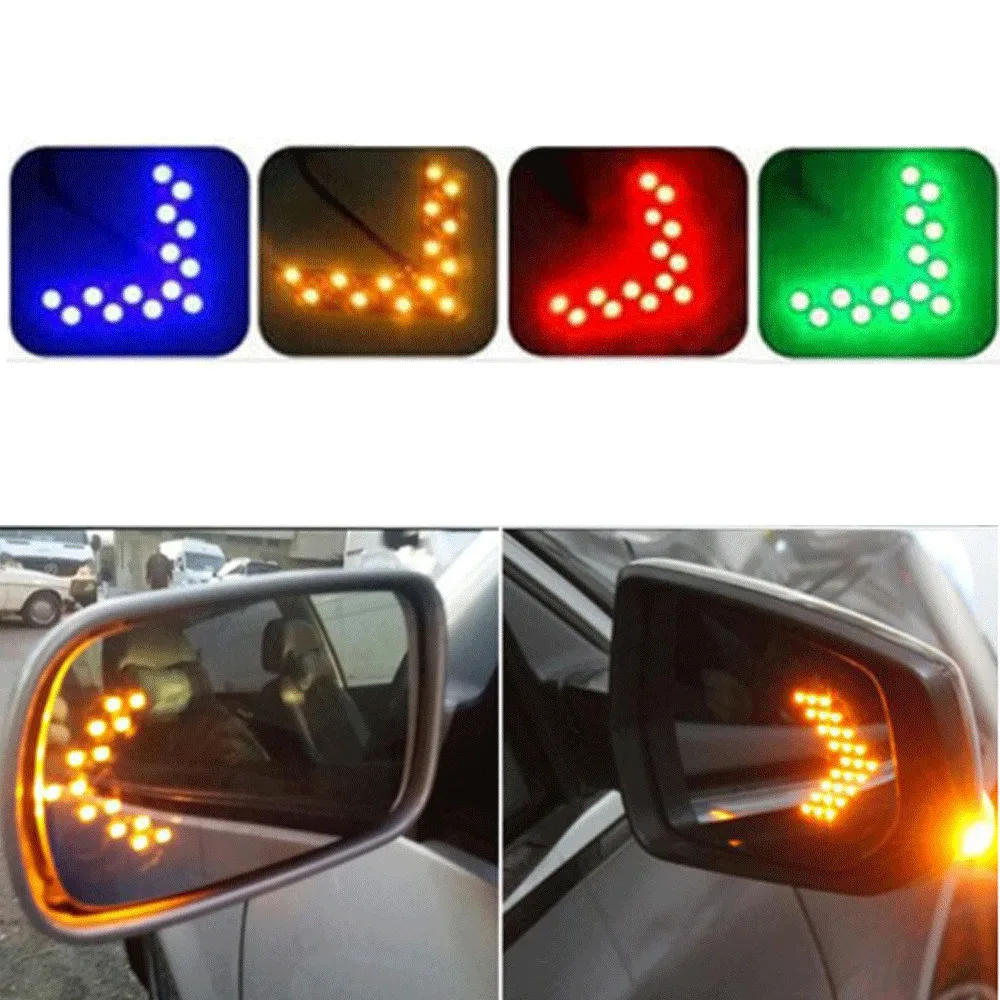 

2x автомобильное боковое зеркало заднего вида 14-SMD светодиодная лампа указатель поворота аксессуары