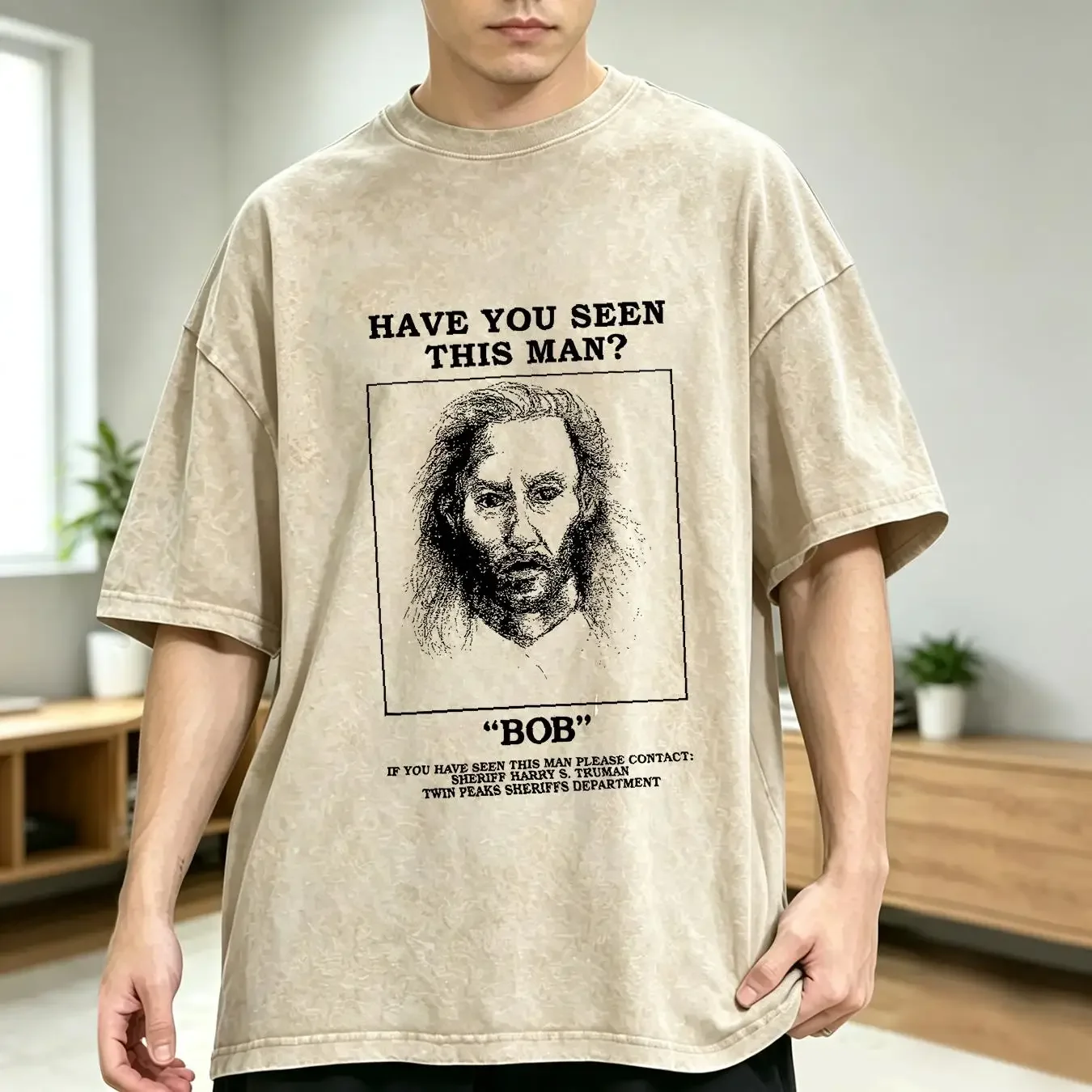 washed T Shirt Twin Peaks Fire Walk With Me Agent Dale Cooper Laura Palmer Owl Cave long or short sleeves vintage Washed