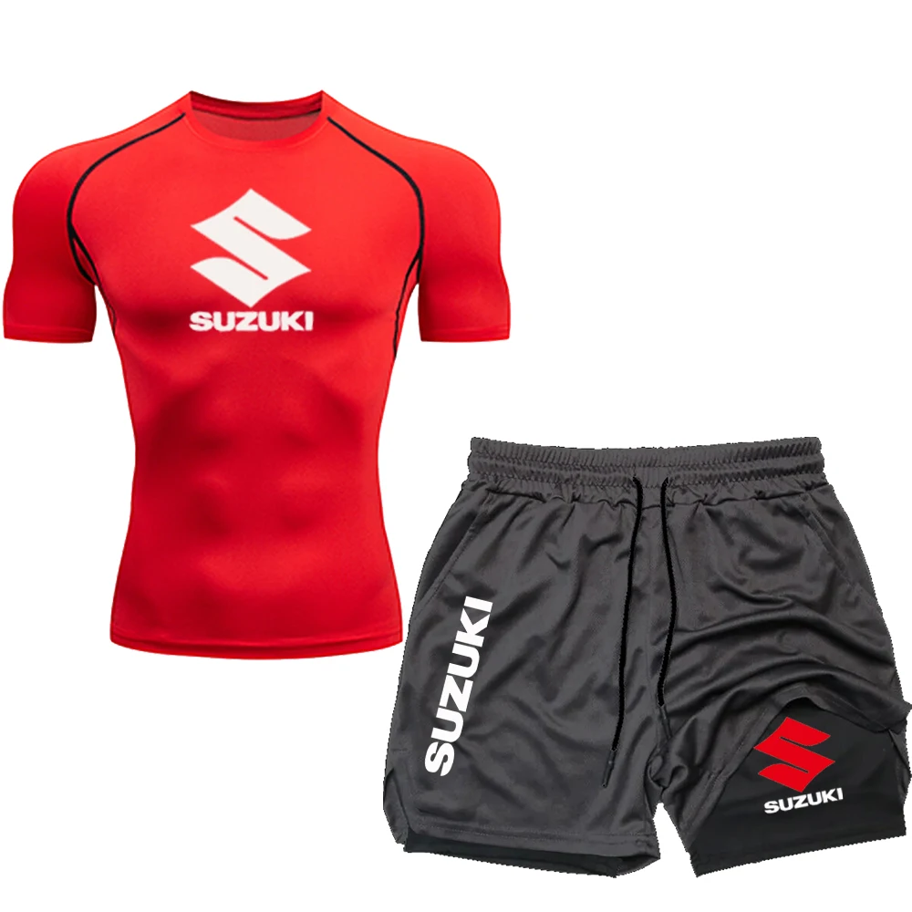

Suzuki Logo Men's Fitness Clothing is Compact, Form-fitting, Breathable, Comfortable, Suitable For Gym, Outdoor Sports, Bicycles