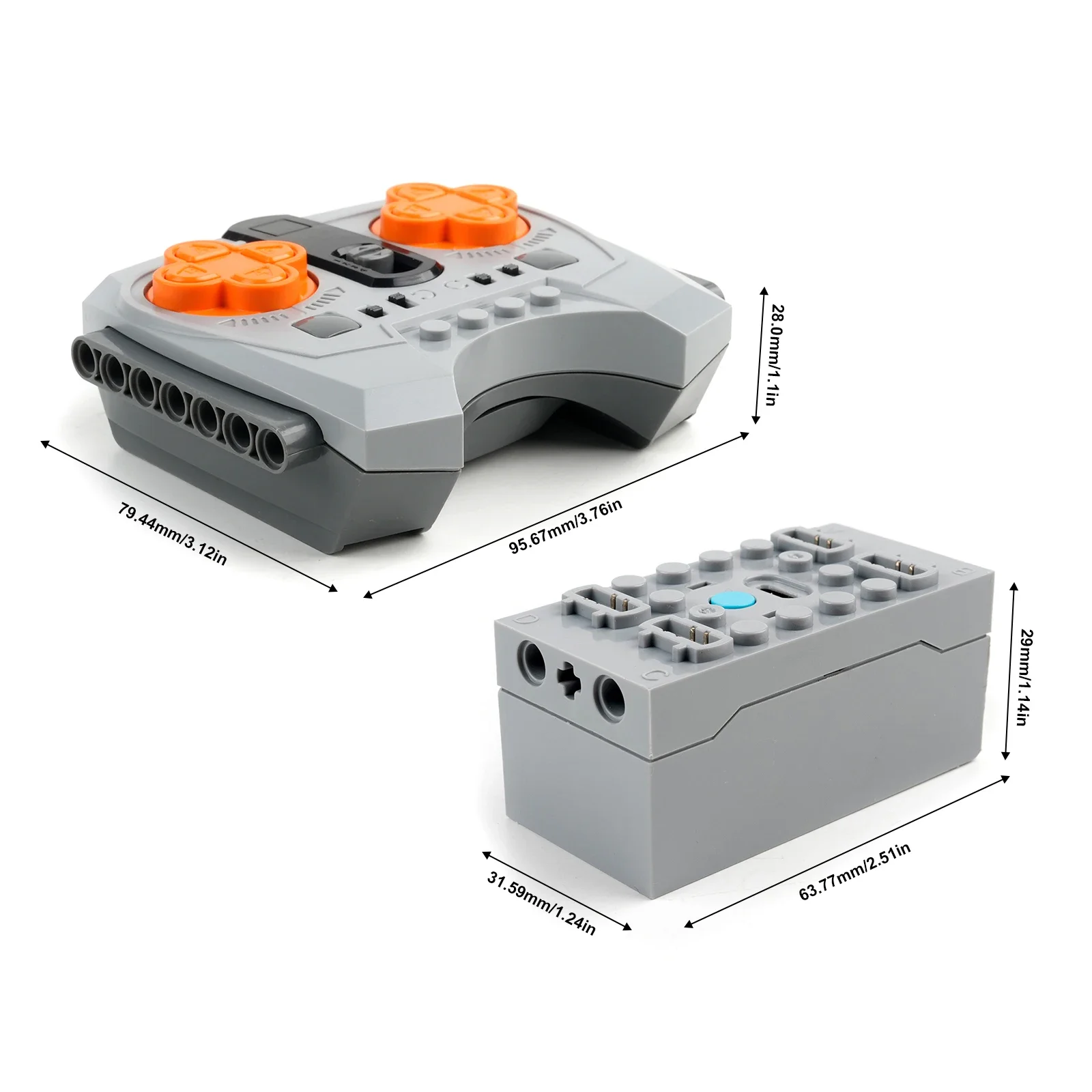 Bloques de construcción con tecnología de Control remoto de velocidad de 8 canales, caja de batería de litio, función de potencia del Motor, ladrillos PF modificados, piezas DIY