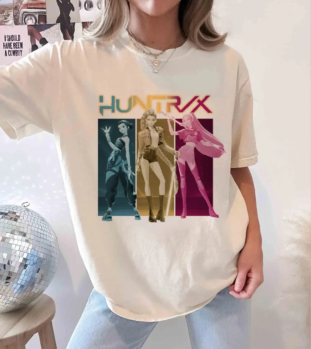 قميص Kpop Demon Hunters قميص Huntrix Girl Band قميص Kpop Idol Group قميص Mira Tee Rumi Joey قميص Demon Hunter Merch Huntrix Fan