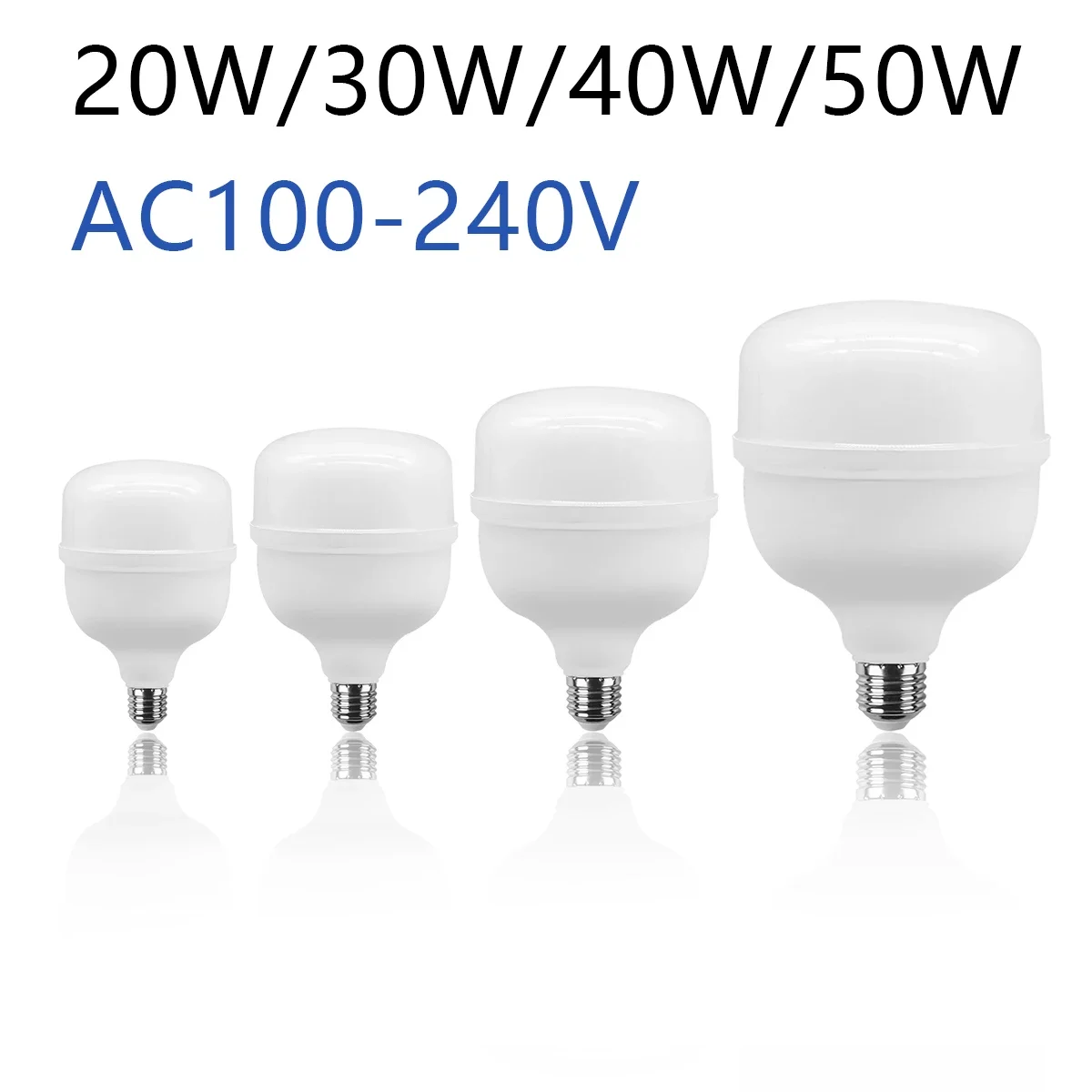 Bombilla LED E27 de CA 110V, 220V, 20W, 30W, 40W, 50W, foco de iluminación para el hogar