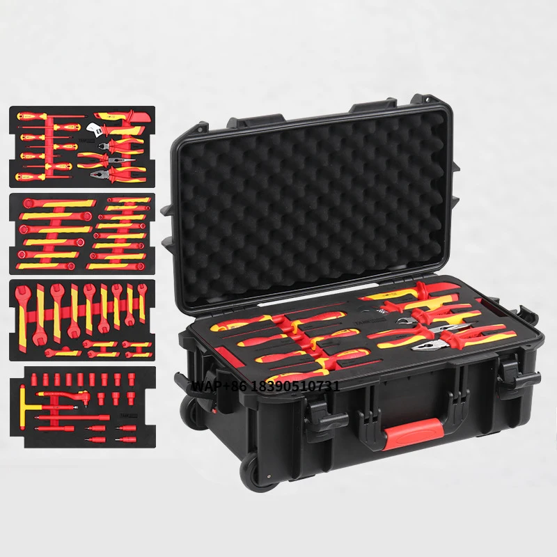 OEM Customizable 60pcs VDE Insulated Electrician Toolbox VDE 1000V Insulated Organize & Store Tools for Electricians