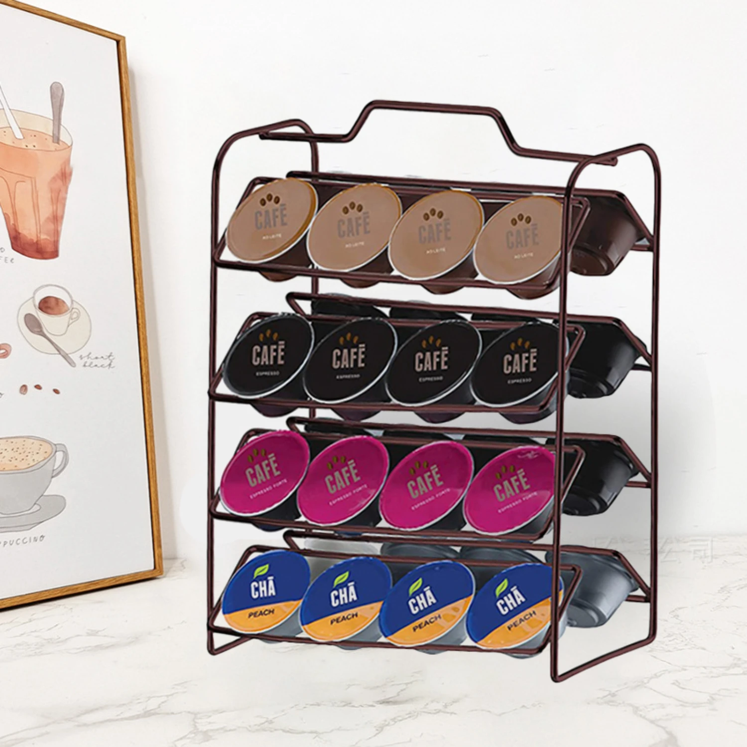 fee Pod Holder. Experience the Ultimate in Contemporary and Chic Coffee Storage for Your Ek Coffee Maker. Upgrade Your Home Deco