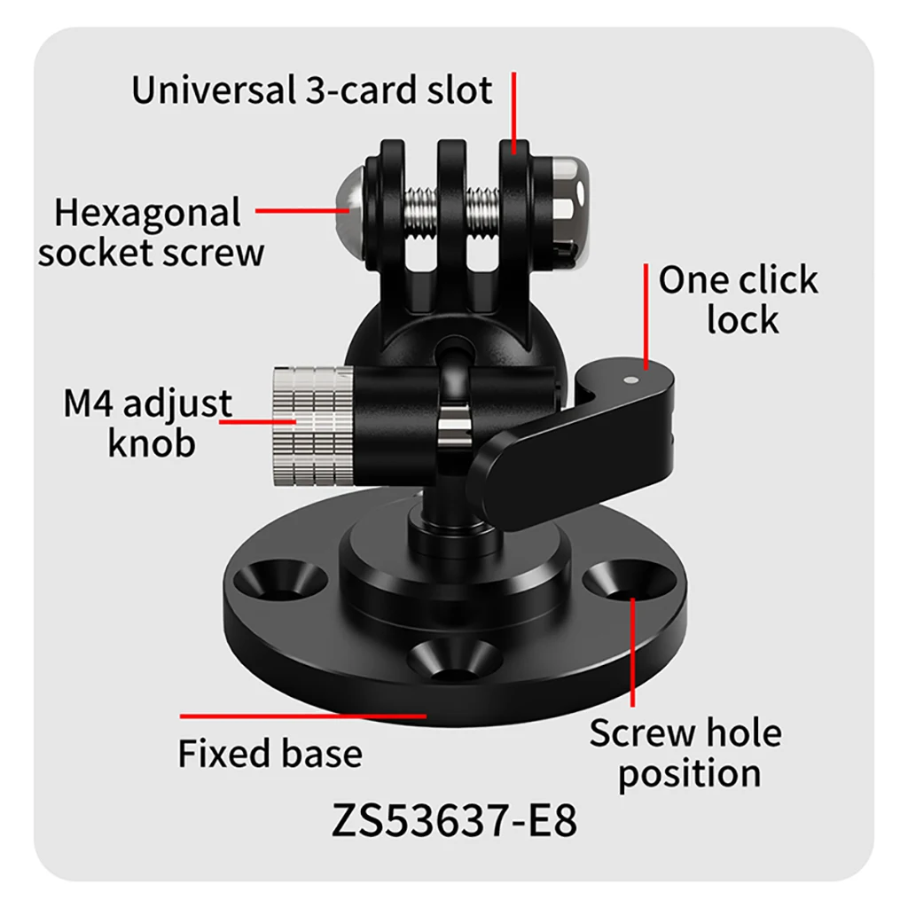 Kamera Stativ Basis Adapter 1/4 3/8 M6 Loch Aluminium Feste Platte Wand Halterung für DSLR GoPro Magic Arm Projektor Monitor Halterung – Detail 17