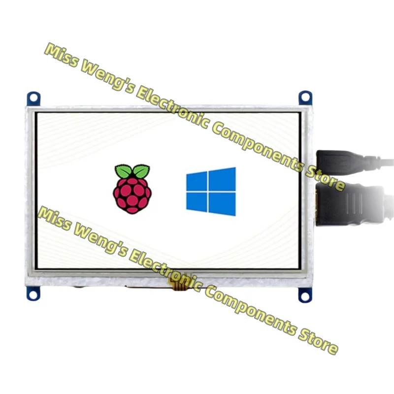 Raspberry Pi 5th generation/4B/3B+5-inch HDMI LCD display, resistive touch screen