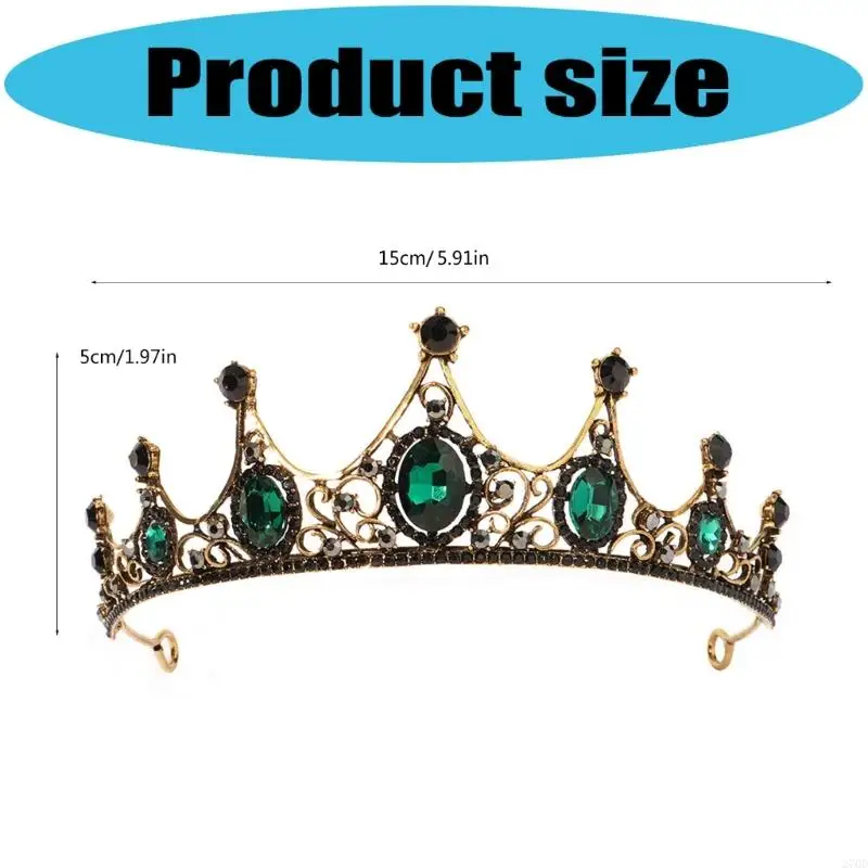 270D Secure Baroque Headpiece อุปกรณ์เสริมผมสำหรับ Elegant Photo Props งานปาร์ตี้