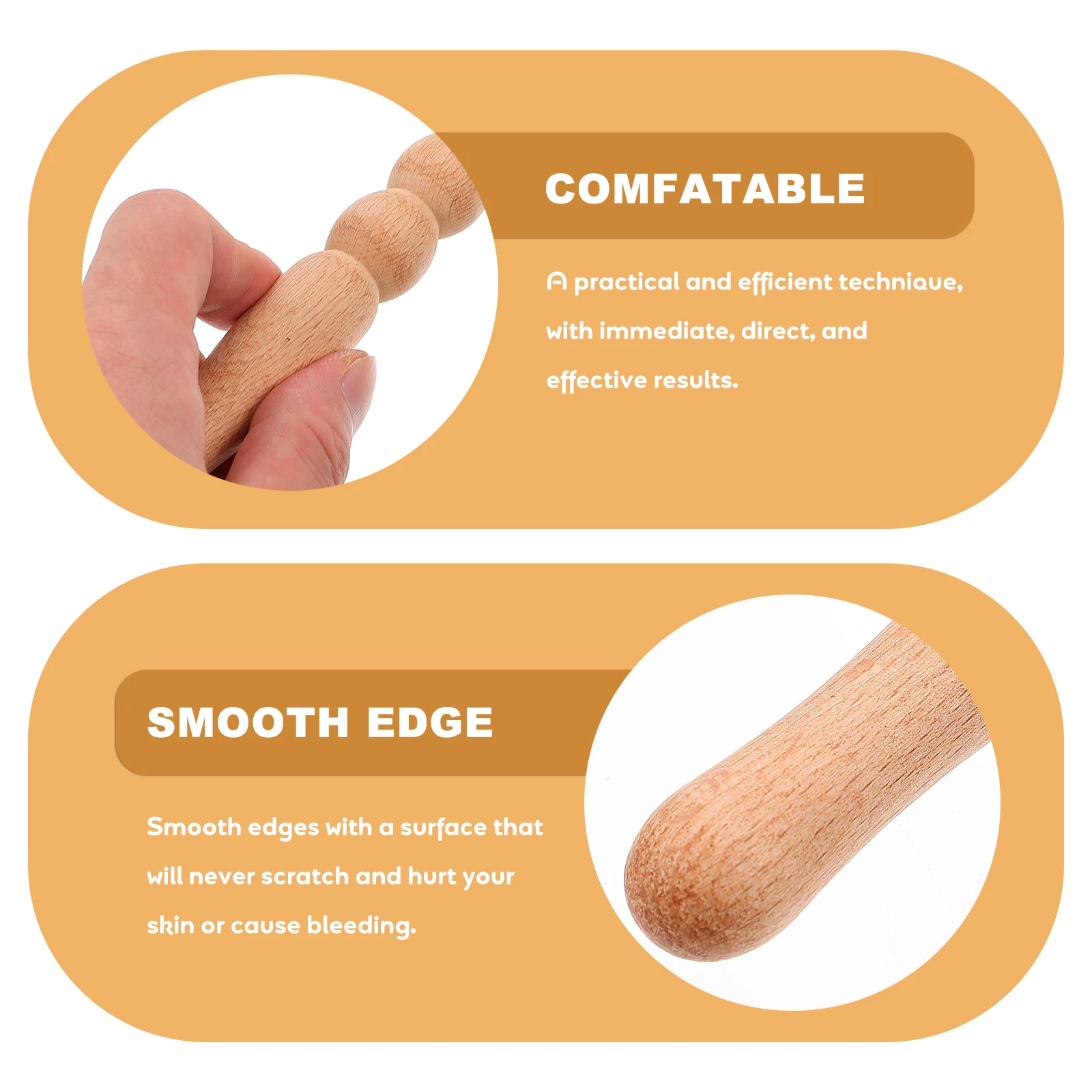 

1pc Wooden Acupuncture Stick Body Massager Ergonomic Durable Smooth Manual Point Pen Neck Shoulder Back Legs Feet Arm