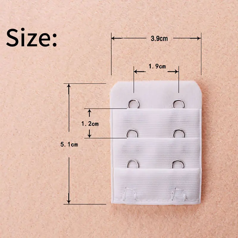 underwear intimate accessories extended adjustment breast wide buckle for bra Big extender 2 hooks hook and eye tape hasp 1.9cm