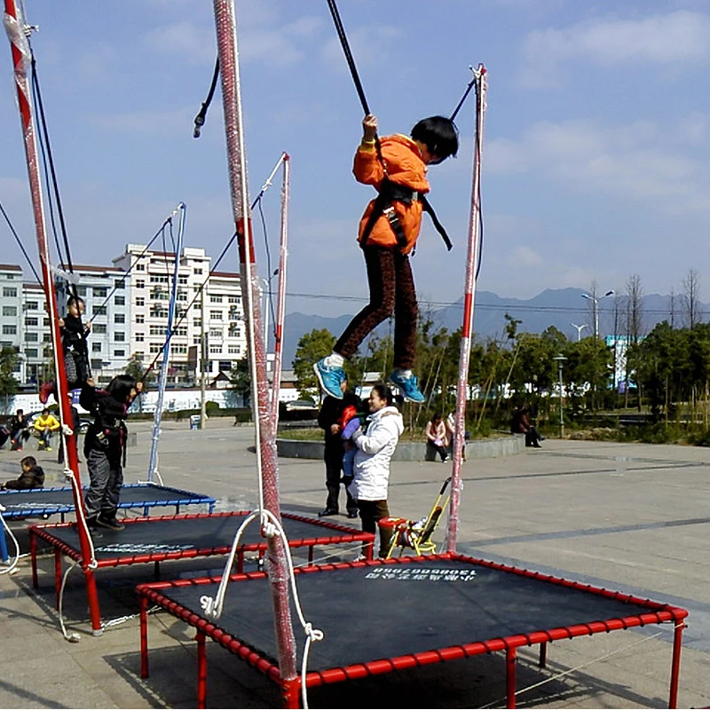 Bungee Jump Rubber Koop Kids Cord Outdoor Trampoline Automatic Lifting Bungee jump Outdoor Commercial Trampoline