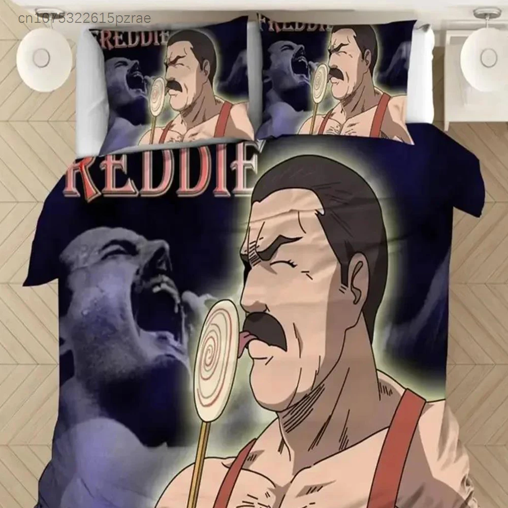 Freddie Mercury 3D Bedding Set Duvet Cover Sheet Printed Bed Set Pillowcase Bed Full Queen King Size Comforter Bedroom