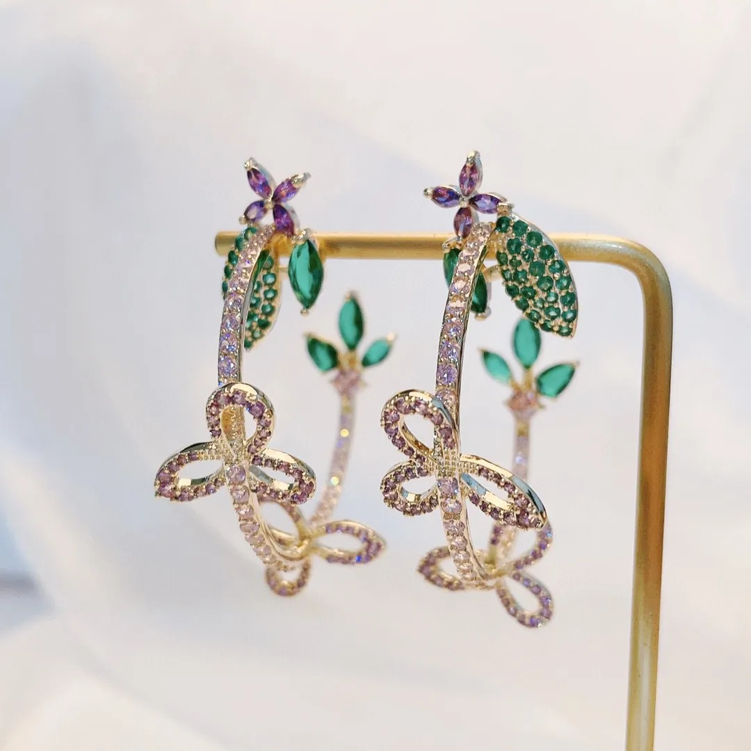 

Bilincolor Fashionable and Generous Flower Rattan Earring for Women