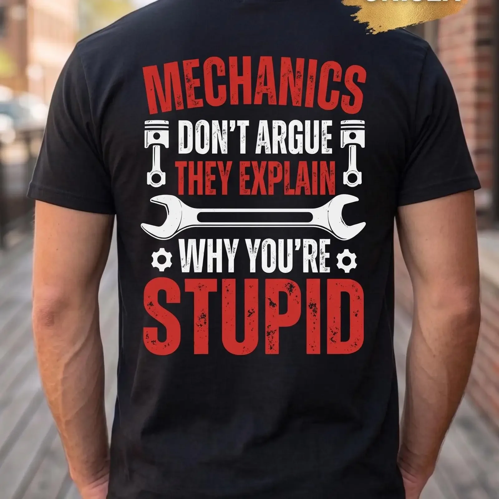 Mechanic Funny T Shirt Mechanics Don't Argue They Explain Why You're Stupid Auto Garage Humor vintage Washed Versatile Slightly