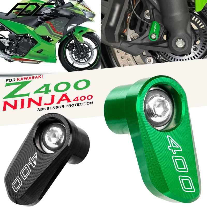 

For Kawasaki Ninja400 Ninja 400 Z400 Z 400 2018-2023 2024 Motorcycle Aluminum Front Rear Wheel ABS Sensor Protection Guard Cover